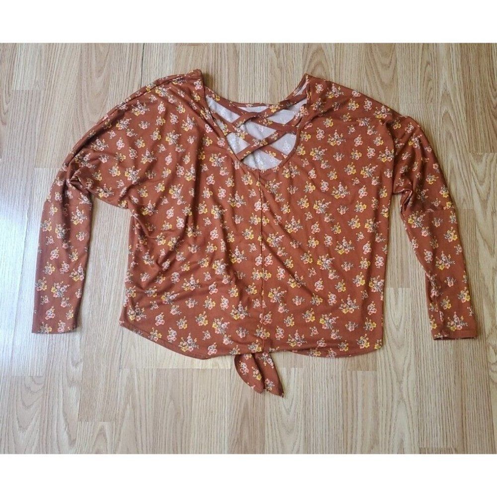 IZ Byer‎ Floral Top Shirt Womens Size XS